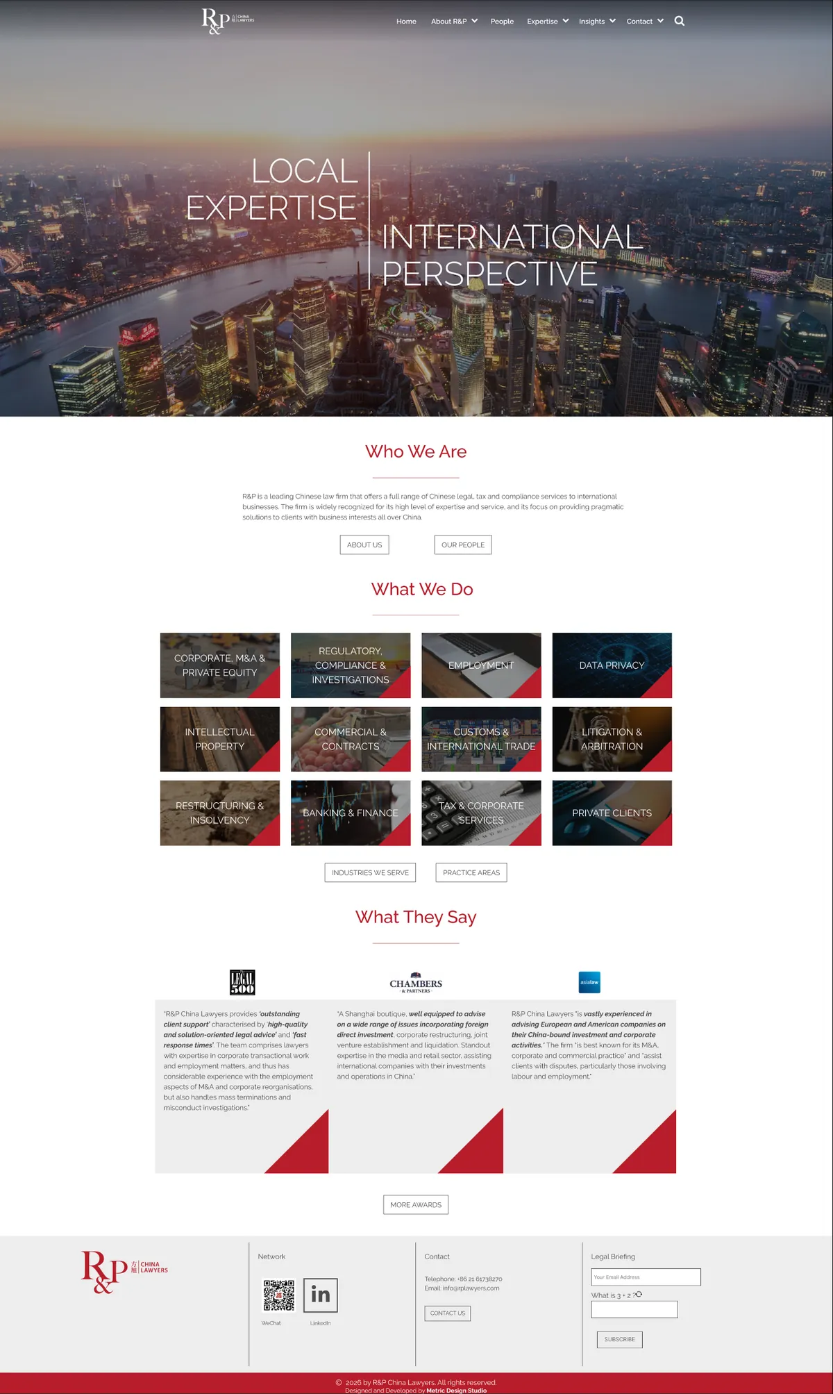 Before: the full old R&P China Lawyers homepage